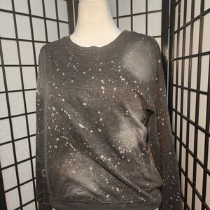 Cold Crush Charcoal Splatter Crew Neck Sweater